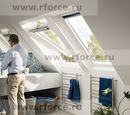 Мансардное окно VELUX GLU 0061, MK10 (78x160), полиуретан (белый), 2-х кам. с/п