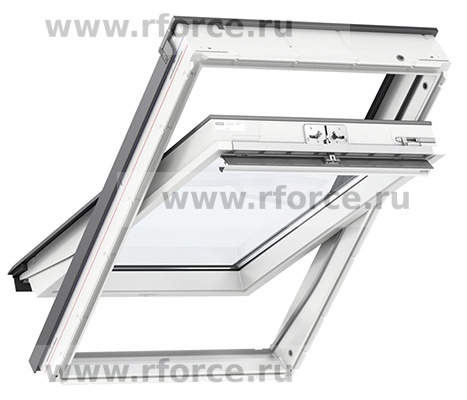 Мансардное окно VELUX GLU 0061, CK02 (55x78), полиуретан (белый), 2-х кам. с/п